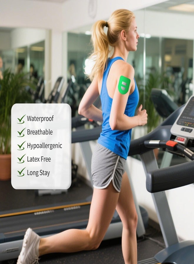 Suohheh 30 قطعة من لصقات التغطية لجهاز Omnipod 5، لصقات لاصقة مقاومة للماء والعرق، مقطوعة مسبقًا، متوافقة مع Omnipod 5، ملصقات أغطية مستشعر مراقبة الجلوكوز المستمرة المرنة طويلة الأمد، شريط لاصق متعدد الألوان متين - Image 3